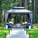 PURPLE LEAF 3 x 4.25 M Garden Gazebo With Galvanized Steel Double Roof, Waterproof  Gazebo With  Aluminum Frame for All Weather