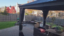 PURPLE LEAF 3 x 4.25 M Garden Gazebo With Galvanized Steel Double Roof, Waterproof  Gazebo With  Aluminum Frame for All Weather