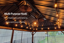 PURPLE LEAF 3 x 4.25 M Garden Gazebo With Galvanized Steel Double Roof, Waterproof  Gazebo With  Aluminum Frame for All Weather