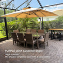 PURPLE LEAF Large Rectangular Porch Parasol Outside Cantilever Patio Yard Parasol