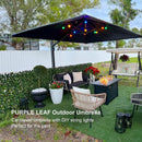 PURPLE LEAF Outdoor Aluminum Umbrella Offset Patio Umbrella