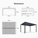 PURPLE LEAF Athena Louvered Pergola Outdoor Aluminum Pergola with Adjustable Roof for Deck Backyard Garden Hardtop Gazebo