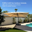 PURPLE LEAF Outdoor Aluminum Umbrella Offset Patio Umbrella