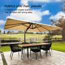PURPLE LEAF Outdoor Aluminum Umbrella Offset Patio Umbrella