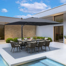 PURPLE LEAF Outdoor Aluminum Umbrella Offset Patio Umbrella