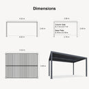 PURPLE LEAF Athena Louvered Pergola Outdoor Aluminum Pergola with Adjustable Roof for Deck Backyard Garden Hardtop Gazebo