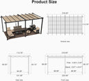PURPLE LEAF Large Size Outdoor Pergola with Retractable Canopy Aluminum Shelter for Porch Garden Beach
