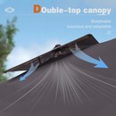 PURPLE LEAF Double Top 360 Degree Rotation Square Patio Classic Parasol