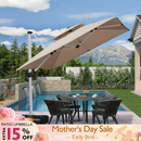 PURPLE LEAF Patio Outdoor Large Parasol Square and Rectangular Cantilever Yard Sun Parasol