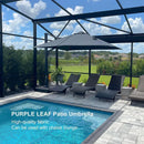 PURPLE LEAF Outdoor Aluminum Umbrella Offset Patio Umbrella