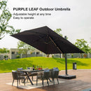 PURPLE LEAF Outdoor Aluminum Umbrella Offset Patio Umbrella