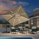 PURPLE LEAF LED Offset Cantilever Parasol with Lights