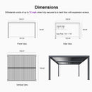 PURPLE LEAF Athena Louvered Pergola Outdoor Aluminum Pergola with Adjustable Roof for Deck Backyard Garden Hardtop Gazebo