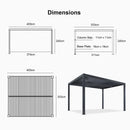 PURPLE LEAF Athena Louvered Pergola Outdoor Aluminum Pergola with Adjustable Roof for Deck Backyard Garden Hardtop Gazebo