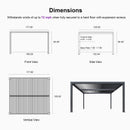 PURPLE LEAF Athena Louvered Pergola Outdoor Aluminum Pergola with Adjustable Roof for Deck Backyard Garden Hardtop Gazebo