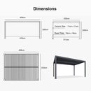 PURPLE LEAF Athena Louvered Pergola Outdoor Aluminum Pergola with Adjustable Roof for Deck Backyard Garden Hardtop Gazebo