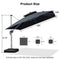 PURPLE LEAF Double Top 360 Degree Rotation Square Patio Classic Parasol