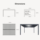 PURPLE LEAF Athena Louvered Pergola Outdoor Aluminum Pergola with Adjustable Roof for Deck Backyard Garden Hardtop Gazebo