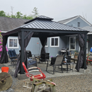 PURPLE LEAF Garden Gazebo  with Galvanized Steel Double Roof, Gazebo with Sides Curtain and Netting for All Weather