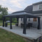 PURPLE LEAF Garden Gazebo  with Galvanized Steel Double Roof, Gazebo with Sides Curtain and Netting for All Weather