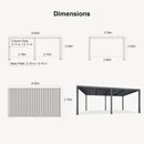 PURPLE LEAF Athena Louvered Pergola Outdoor Aluminum Pergola with Adjustable Roof for Deck Backyard Garden Hardtop Gazebo
