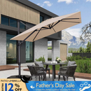 PURPLE LEAF Patio Outdoor Large Parasol Square and Rectangular Cantilever Yard Sun Parasol