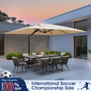 PURPLE LEAF Outdoor Aluminum Umbrella Offset Patio Umbrella