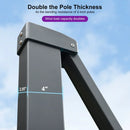 PURPLE LEAF Outdoor Aluminum Umbrella Offset Patio Umbrella