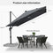 PURPLE LEAF LED Offset Cantilever Parasol with Lights