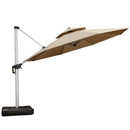 PURPLE LEAF Double Top 360 Degree Rotation Round Outdoor Classic Parasol