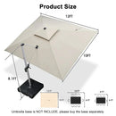PURPLE LEAF Double Top Rectangle Outdoor Classic Parasol