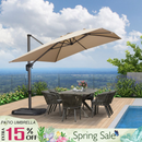 PURPLE LEAF Patio Outdoor Large Parasol Square and Rectangular Cantilever Yard Sun Parasol