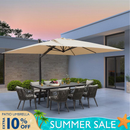 PURPLE LEAF Outdoor Aluminum Umbrella Offset Patio Umbrella