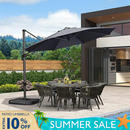 PURPLE LEAF Economical  Patio Offset Round Parasol