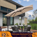 PURPLE LEAF Patio Outdoor Large Parasol Square and Rectangular Cantilever Yard Sun Parasol