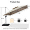PURPLE LEAF Double Top 360 Degree Rotation Square Patio Classic Parasol