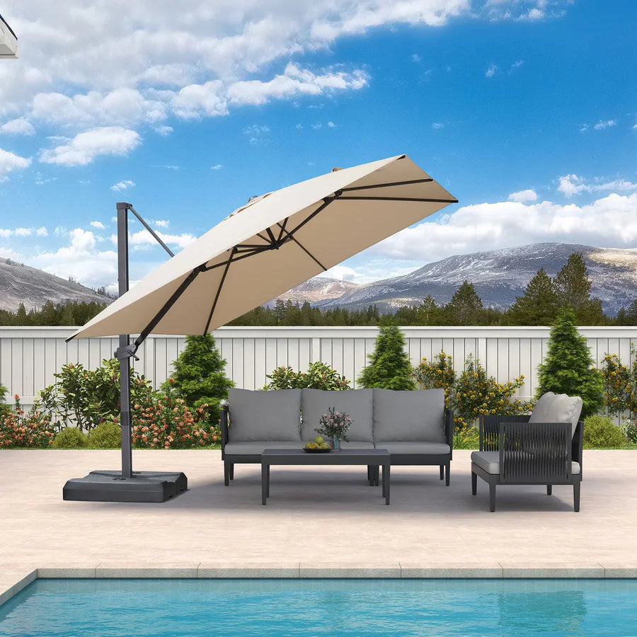 Stepless Tilt Cantilever Umbrella Affordable Outdoor Patio Umbrella