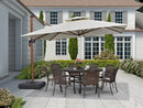 Festival Frenzy : PURPLE LEAF Double Top Round Aluminum Patio Parasol in Wood Color 11 ft