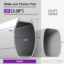 PURPLE LEAF Solar Powered Umbrella LED Rectangular Patio Umbrella with Lights