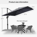 PURPLE LEAF Square Offset Cantilever  Parasol
