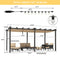 PURPLE LEAF Outdoor Retractable Pergola Patio Shelter for Garden Porch Beach Pavilion Grill Gazebo with Lights
