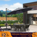 PURPLE LEAF Economical  Patio Offset Round Parasol