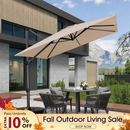 PURPLE LEAF Patio Outdoor Large Parasol Square and Rectangular Cantilever Yard Sun Parasol
