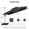 PURPLE LEAF Double Top 360 Degree Rotation Square Patio Classic Parasol