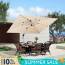 PURPLE LEAF Large Rectangular Porch Parasol Outside Cantilever Patio Yard Parasol