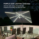 PURPLE LEAF LED Offset Cantilever Parasol with Lights