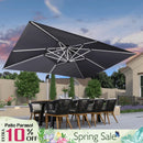 PURPLE LEAF Large Rectangular Porch Parasol Outside Cantilever Patio Yard Parasol