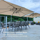 PURPLE LEAF Double Top Rectangle Outdoor Classic Parasol