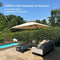 PURPLE LEAF Double Top 360 Degree Rotation Square Patio Classic Parasol