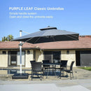 PURPLE LEAF Double Top 360 Degree Rotation Square Patio Classic Parasol